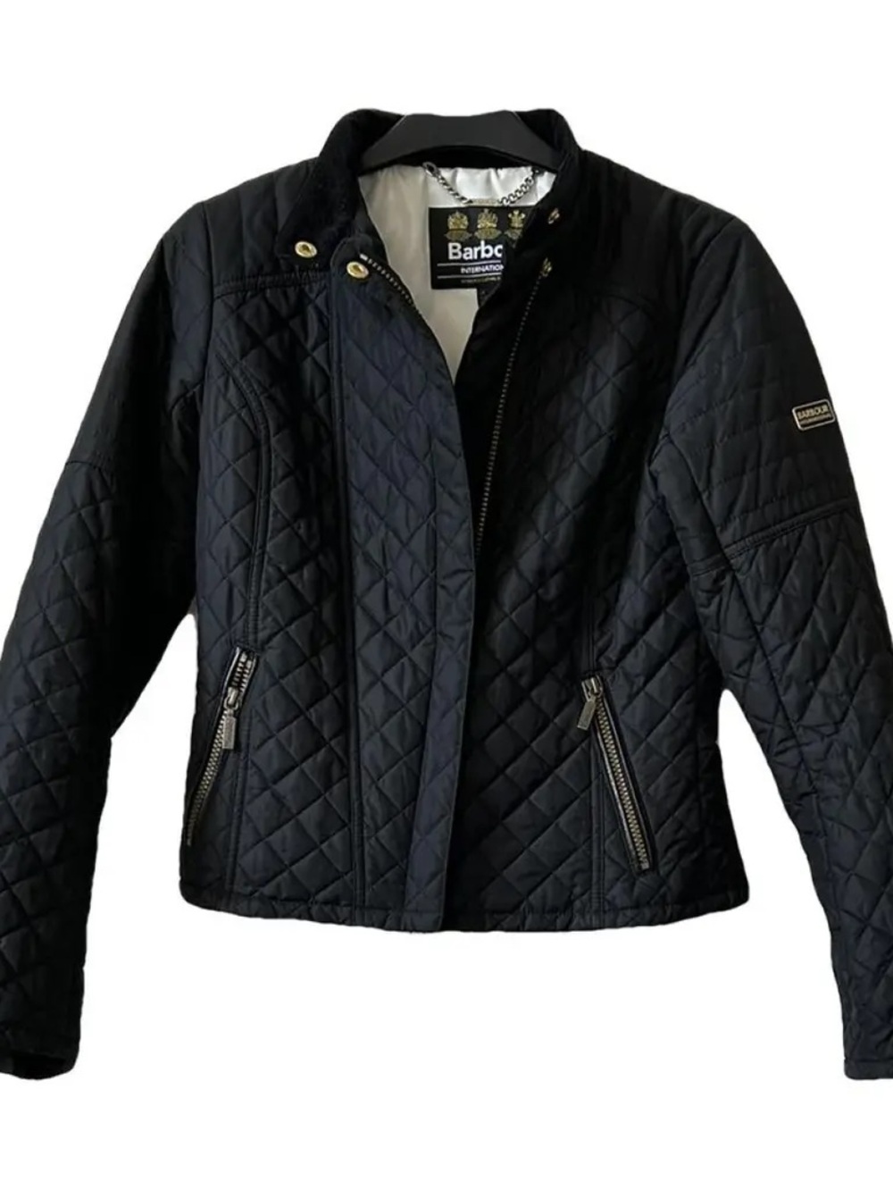 Barbour Black Quilted Bomber Jacket